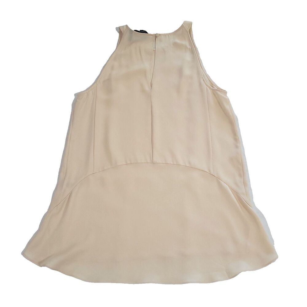 Theory Silk Champaign Kalstinn Blouse S feminine sleeveless Career Closet Staple - Picture 12 of 14